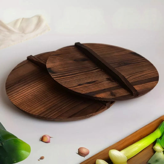 Wooden Wok Pan Lids L