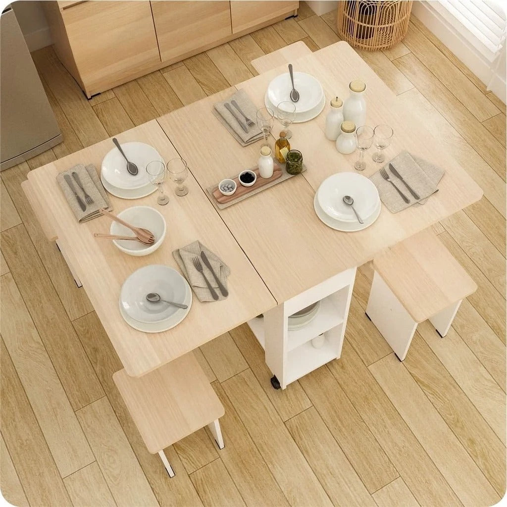 Allison DT120 Meja Makan Set - Pro Oak