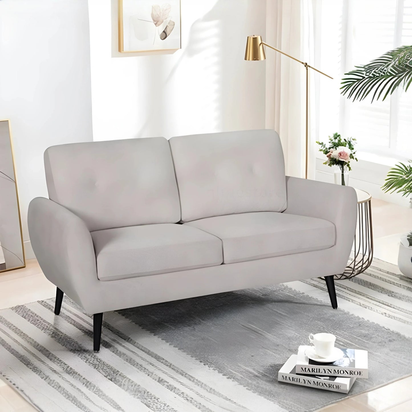 Osaka Sofa Fabric 2 Seater - Cokelat Muda