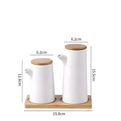 Ceramic Soy Sauce and Vinegar Bottle SET