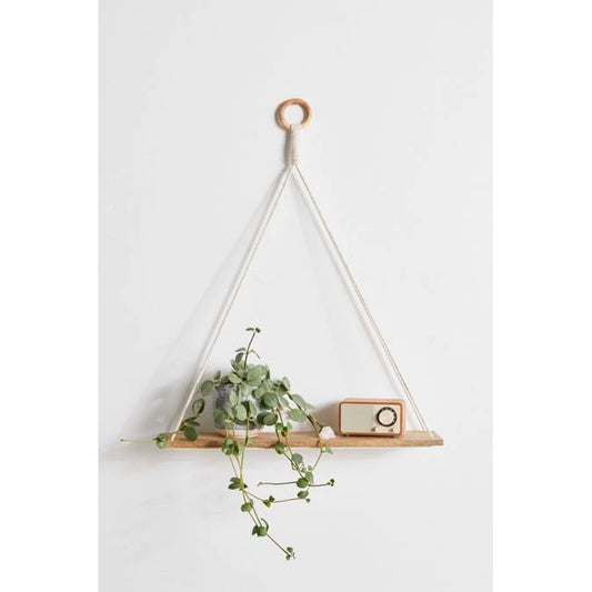 Macrame Hanging Shelf 14x35cm