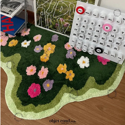 Flower Garden Tufted Mat 60x120cm