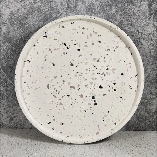 Big Round Concrete Terrazzo Tray D30cm