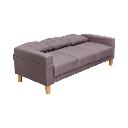 Selma Lewis Sofa Tidur Fabric - Cokelat Muda